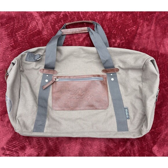 Lilly Canvas Duffel Bag Field & Co Vintage Cotton Canvas Collection Tan EUC NOTE